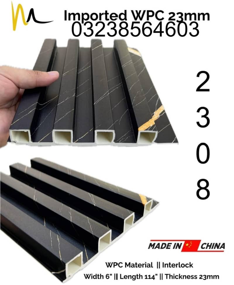 Wpc fluted panel-Wall panelling-Solid panel-laminated gloss flooring 16