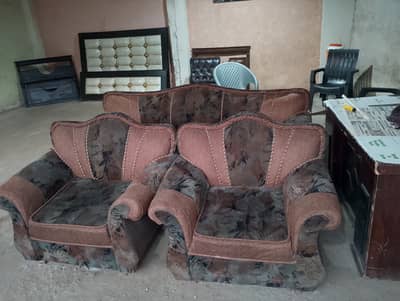 Sofa 5 seater n double bed sale