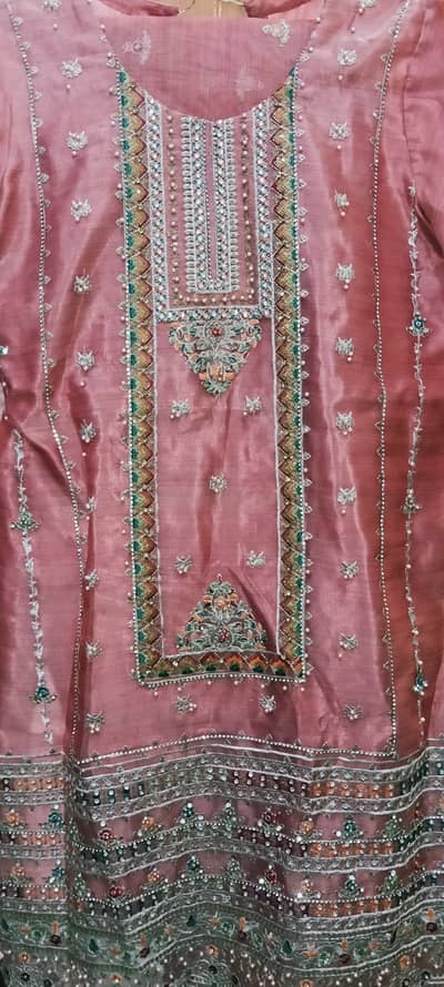 Pink organza suit