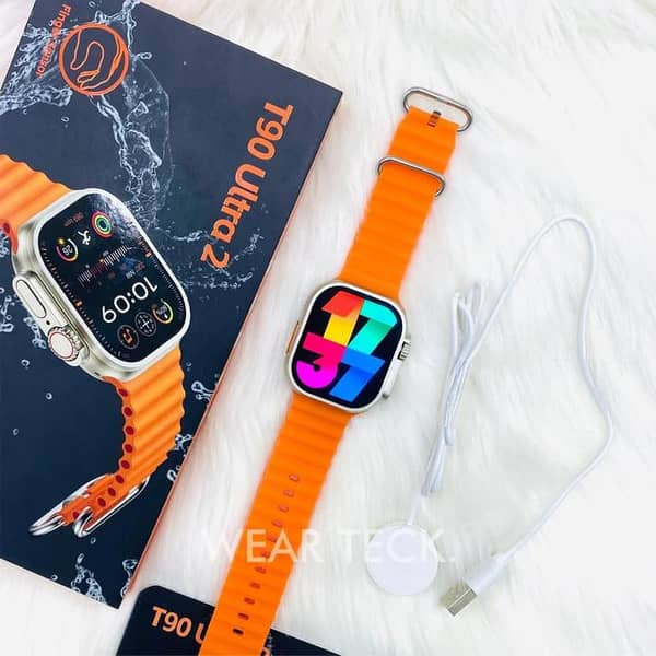 Premium STOCK T90 Ultra 2 Smart Watch | 2.19" Full HD Display | Bluetooth Calling & Advanced Fitness Tracker for Men & Women
