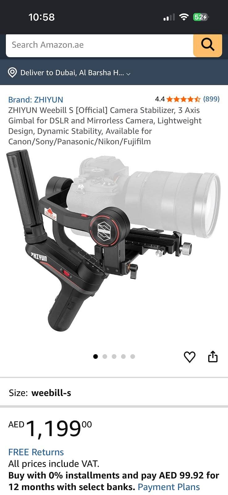 Gimbal Camera stabiliser 6