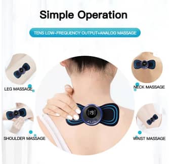 EMS Rechargeable Portable Butterfly Neck Massager
