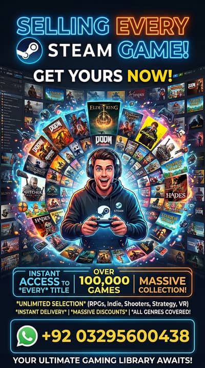 STEAM EVERTY GAME FOR SALE.