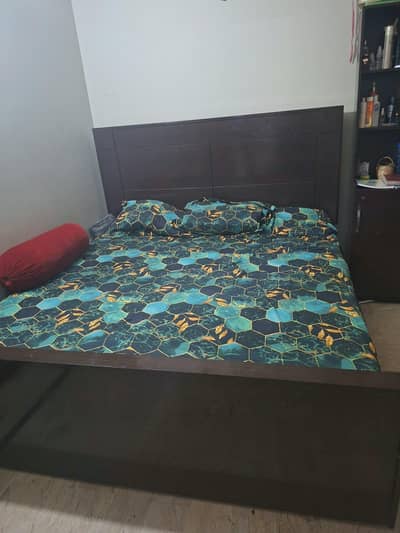 King Size Bed double bed (Solid Wood Finish)