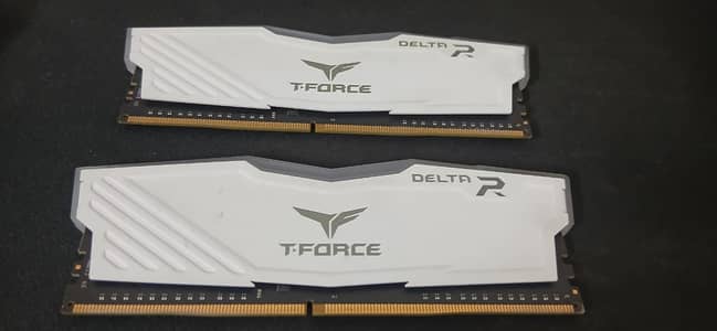 TEAMGROUP T-Force Delta RGB White 32GB (2x16GB) DDR4 3600MHz CL18 Rams