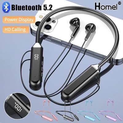 Black Long-Lasting Battery With Fast Charge 1 Wireless Neckband