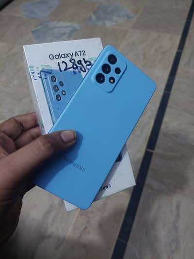 Samsung Mobile A72 With Box Physical Duel Sim