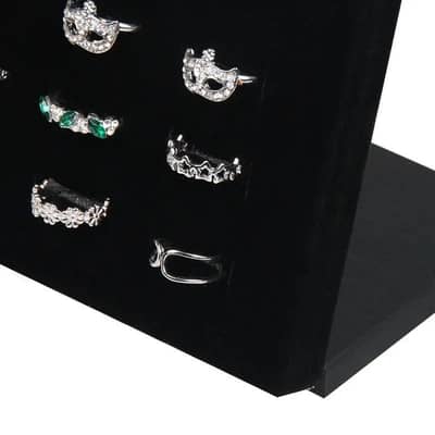 Black Velvet Jewelry Rings Display stand 50-bit display