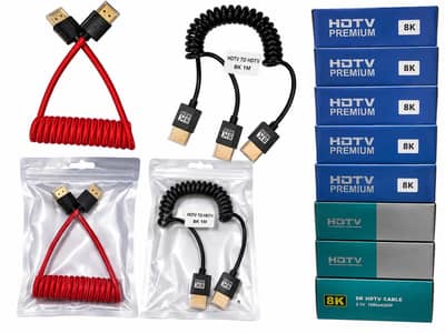 HDMI Cables 4K Regular Connector , 8k Regular and L Shape Connector