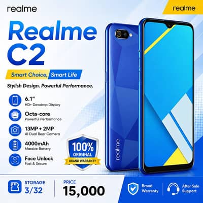 Realme C2 3/32GB For Sale Condition 10/10: