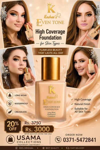 HIGH COVERAGE FOUNDATION FOR SKIN