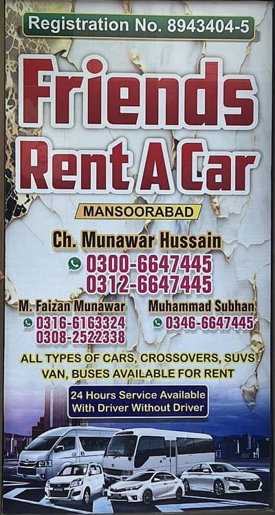 FriendS Rent A Car(Mansoorabad Faisalabad)