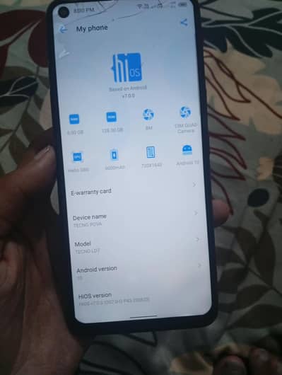 Tecno Pova 1 6/128 arjent sale and exchange