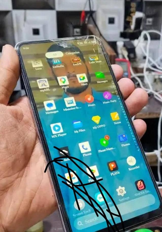 oppo Reno 12f jaha black lines ha waha sa touch brack ha 2