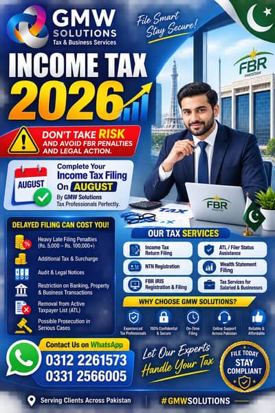 Income Tax Return 2026 Filing Karachi - FBR IRIS - Last Date 2026