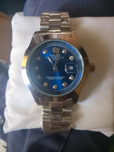 Premium Luxury-Style Men’s Analog Watch | Blue Dial | Date