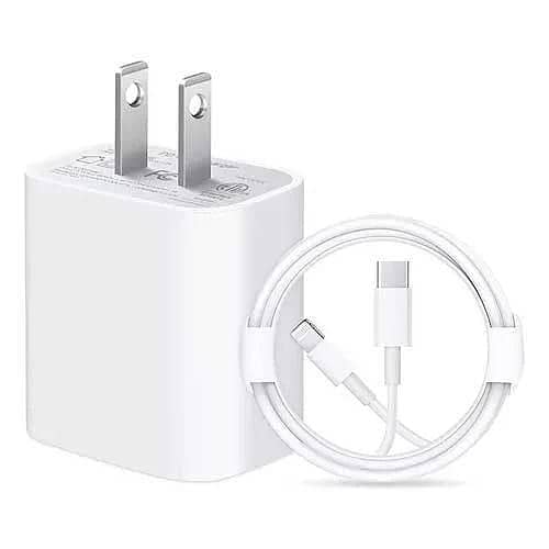 Genuine Apple iPhone 15 Pro Max 20watt USB-C Fast Charger Adapter & Original USB-C to C Data Sync Cable | Authentic Power Delivery (PD) Wall Plug & Charging Cord