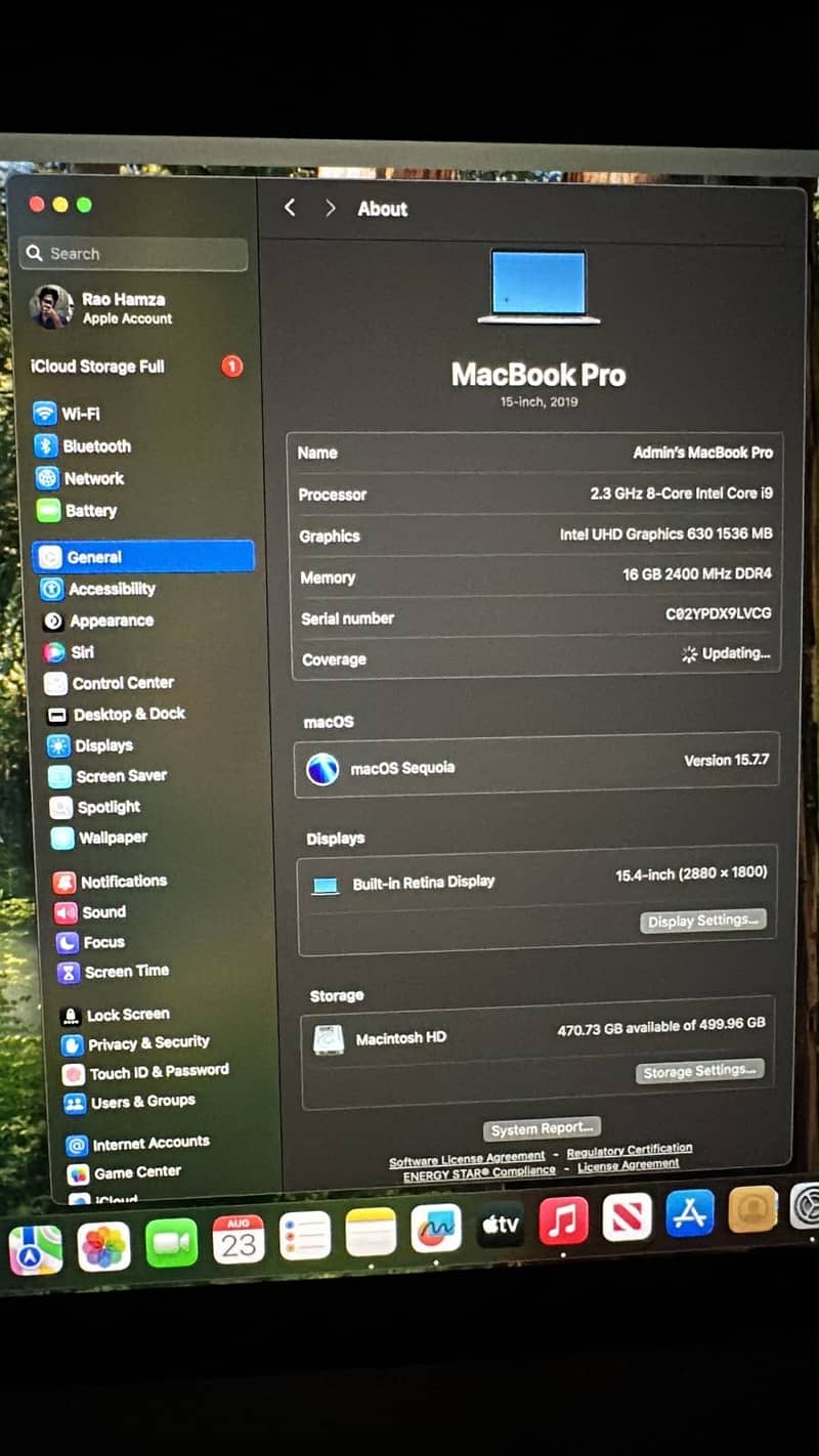 Mack book pro 7