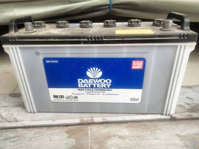 Daewoo DIB 135 model battery for sale. In good condition and in warran