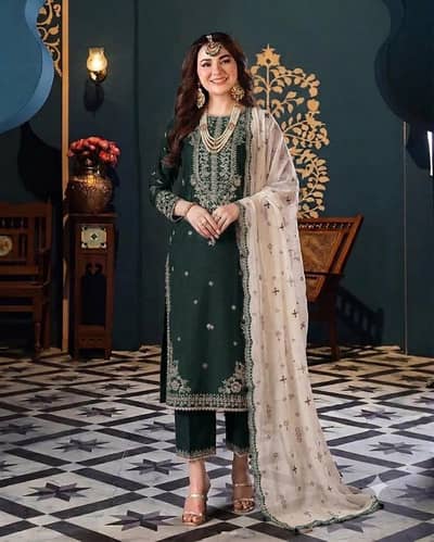 Malai Dyed Embroidered Trouser - New | The Lawn Box
