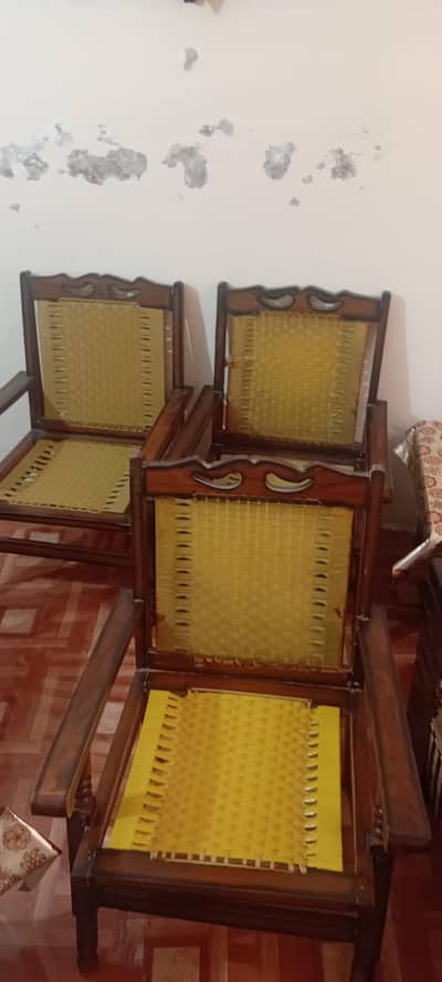 4 Local-Made Chairs – Good Condition