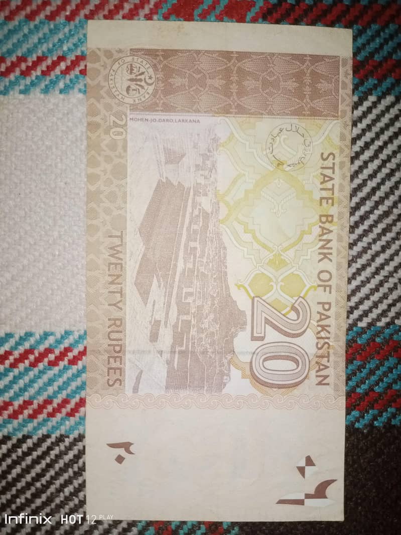 Old Pakistani notes 5&20 and 1 note 3