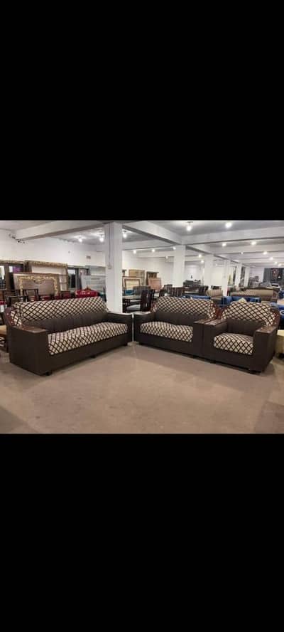 Luxury 7 Seater Sofa Set with Matching Center Table | Premium Fabric