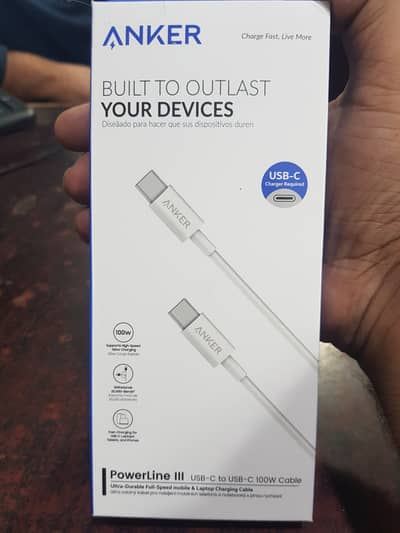 Box packed anker c to c cable for pd laptops  etc
