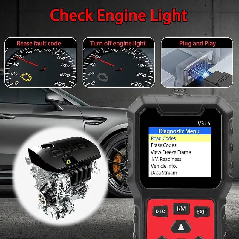 OBD2 Diagnostic Tool, Code Reader, Engine light Diagnostic Tool 1