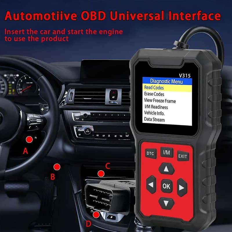 OBD2 Diagnostic Tool, Code Reader, Engine light Diagnostic Tool 3