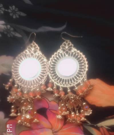 Beautiful handmade Brand New Mirror Jhumka