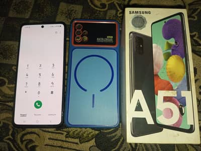 Samsung Mobile A51 4.128 gb orignl box and charjer