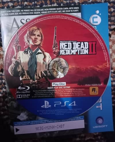 Urgent Sale Red Dead Redemption 2 Game Sony Playstation 4 Slim and Fat