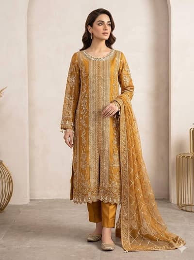 Luxury Organza Collection | Elegant 3-Piece Designer Suit 