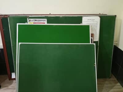 white board and notice board