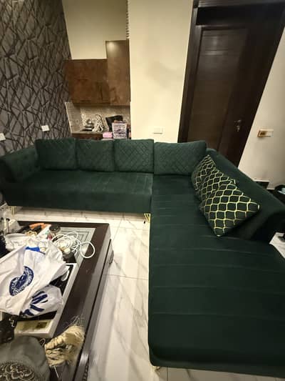 7-Seater L-Shape Corner Sofa Set - Mint Condition