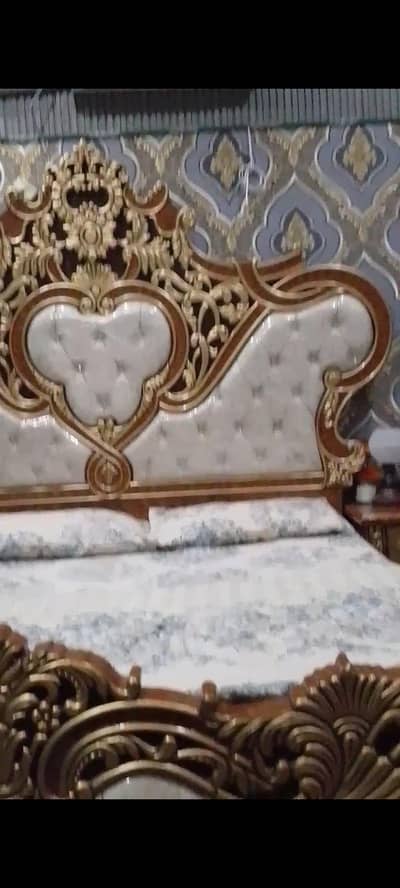 Double bed with 2 side tables condition 10/10 just 3 month used
