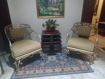 Wrought iron heavy sofa chair set