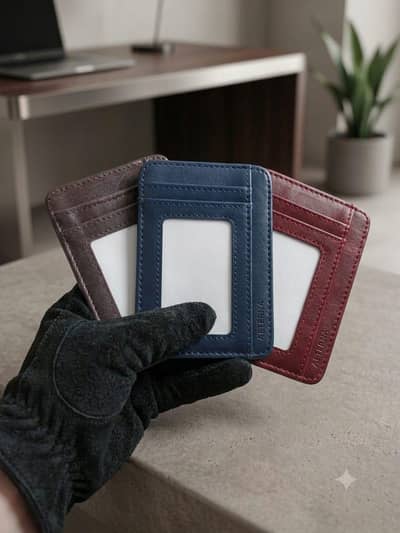 this is a cow leather wallet