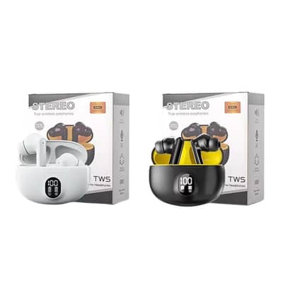 Wireless Earbuds Black Yellow Bluetooth 5.3