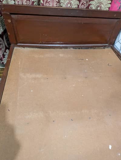 wooden single bed