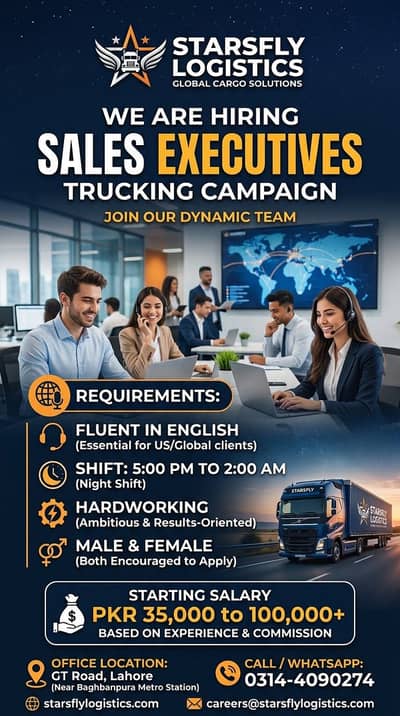 Sales Agents Required for Trucking Campaign