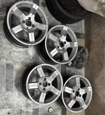 15 INCH GT RACING WHEELS with new tyre