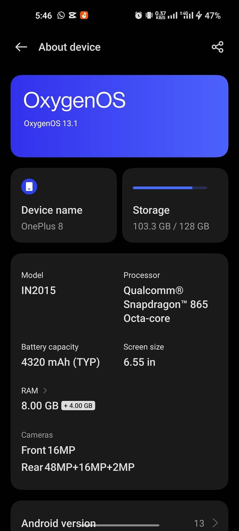 One Plus 8 1