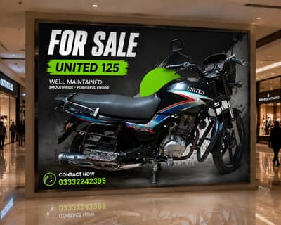 United 125 Deluxe 1 lac 60 thousand