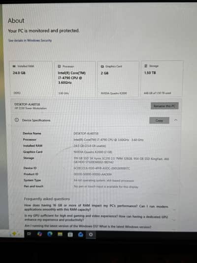 Hp desktop with high performance level