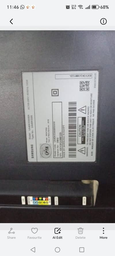 40"Samsung led Smary TV UA40K5300BR