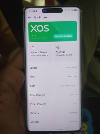 Infinix Hot 50 Pro Plus with box and charger