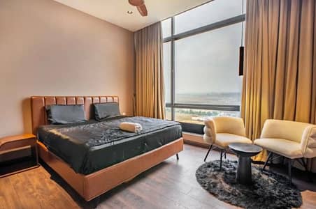 Daily, & Weekly Basis One Bedroom Fully Furnished Luxury Apartment Available For Rent, Location:- Gulberg greens Islamabad project:- Sky Park One.