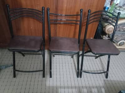 3 Iron Chairs for sale